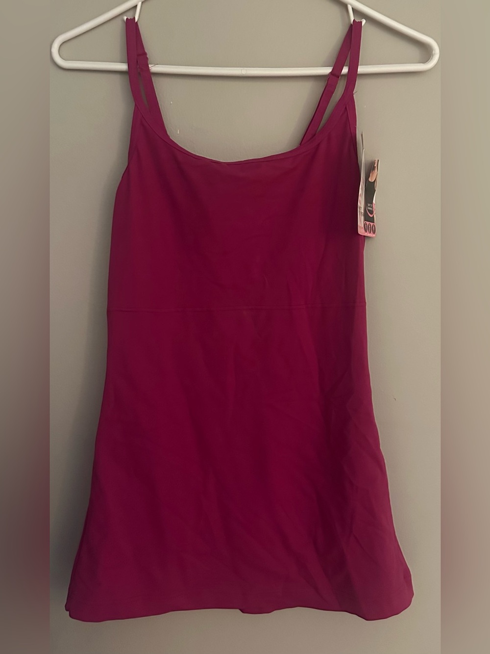 SWEET NOTHINGS size LARGE Women's Double-Strap Magenta Camisole Tank Top